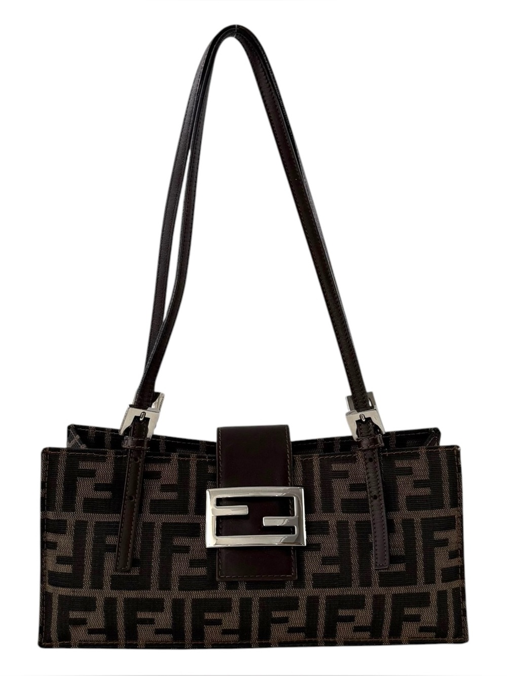 Fendi Zucca Pochette Shoulder Bag